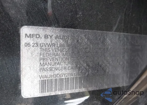 2023 Audi S3 Premium Plus Tfsi Quattro S Tronic z USA, uszkodzony, nr VIN WAUH3DGY2PA135785